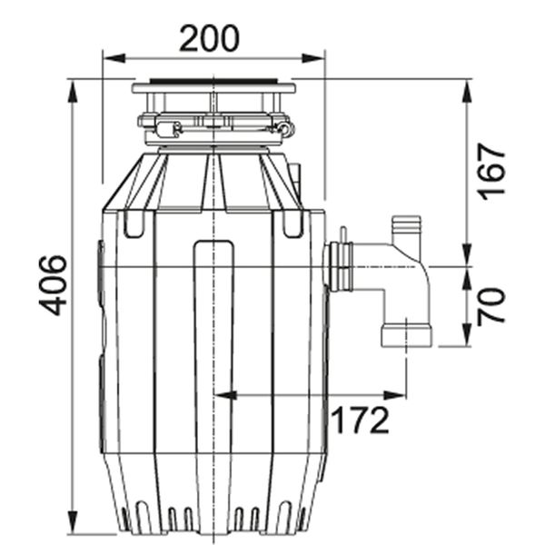 Подрібнювач харчових відходів Franke Turbo Elite TE-125 134.0535.242 фото