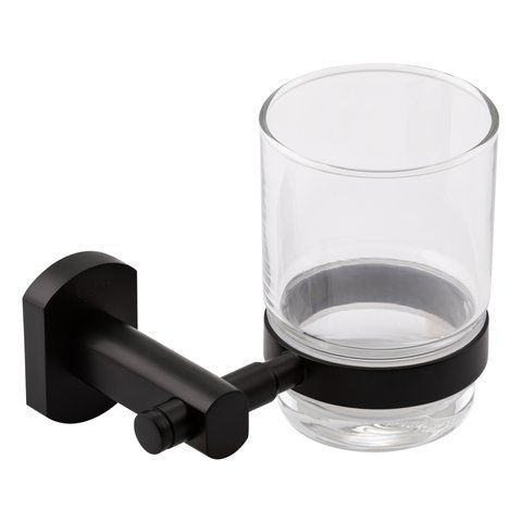 Стакан с держателем Qtap Liberty Black SD00040020 фото