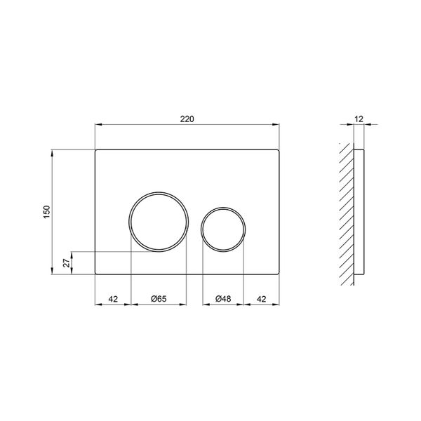 Панель змиву Qtap Nest кругла чорна SD00038780 фото