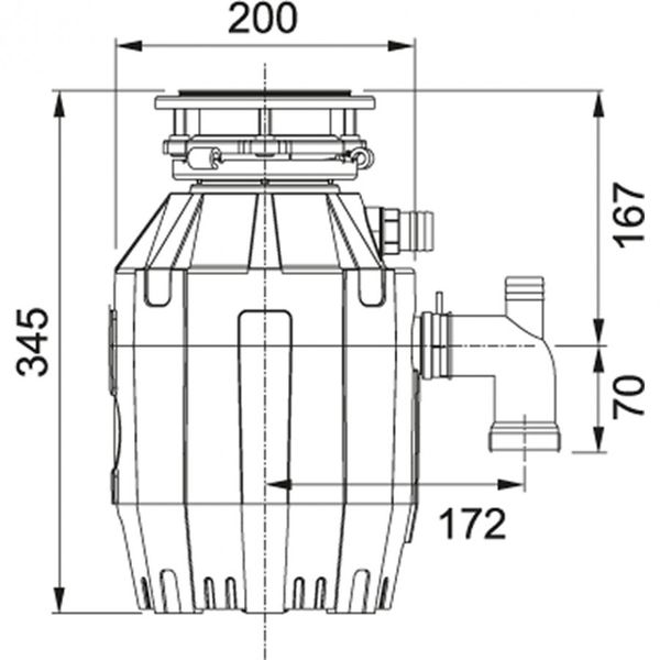 Подрібнювач харчових відходів Franke Turbo Elite TE-50 134.0535.229 фото