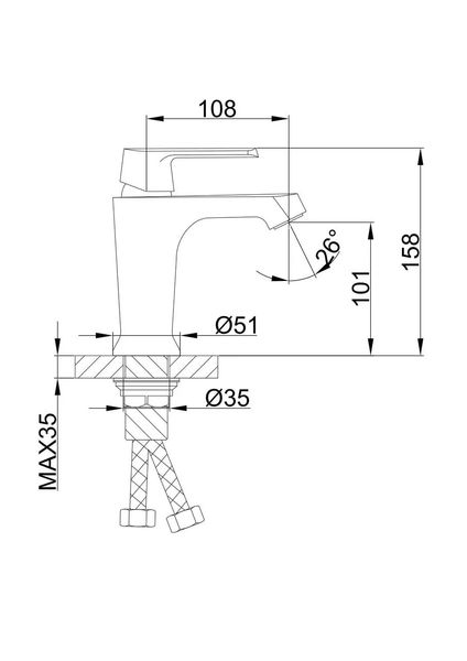 Змішувач для умивальника Frap F1031 білий/хром F1031 фото