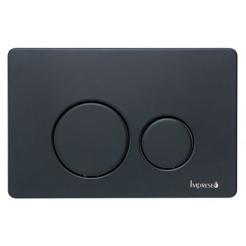 Клавіша змиву Imprese i7111SB чорна матова soft-touch 077449 фото