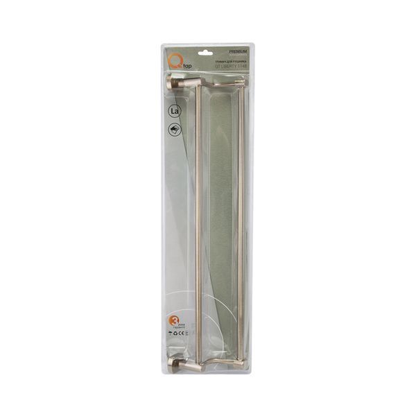 Тримач для рушника Qtap Liberty подвійний 605 мм Antic Bronze SD00031704 фото