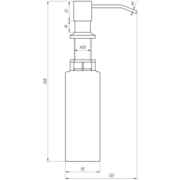 Дозатор для миючого засобу Globus Lux SS8445 000025133 фото