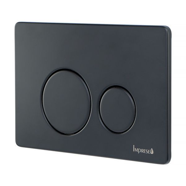 Клавиша смыва Imprese i7111SB черная матовая soft-touch 077449 фото