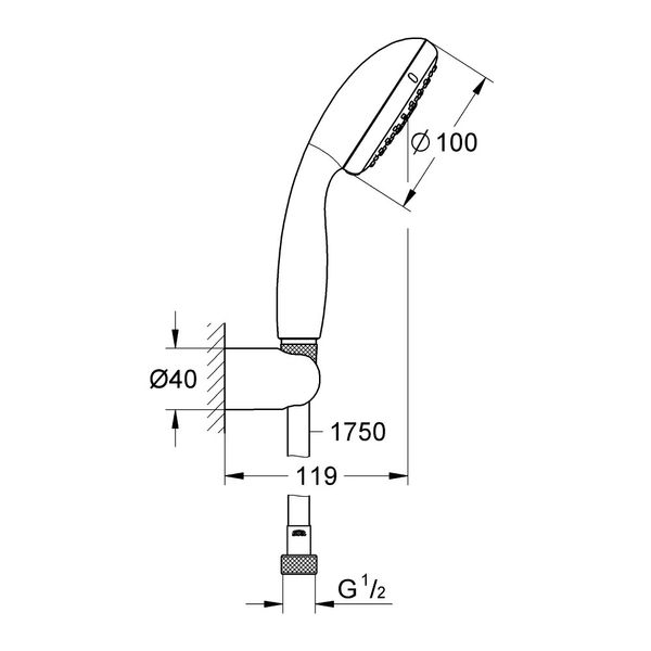 Душовий набір Grohe New Tempesta 100 27849001 27849001 фото