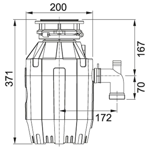 Подрібнювач харчових відходів Franke Turbo Elite TE-75 134.0535.241 фото