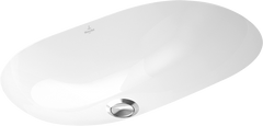 O.NOVO умывальник 60*35см,для установки под столешницу, белый альпин