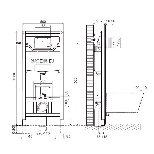 Інсталяція для унітазу Imprese i5220 OLIpure 063467 фото