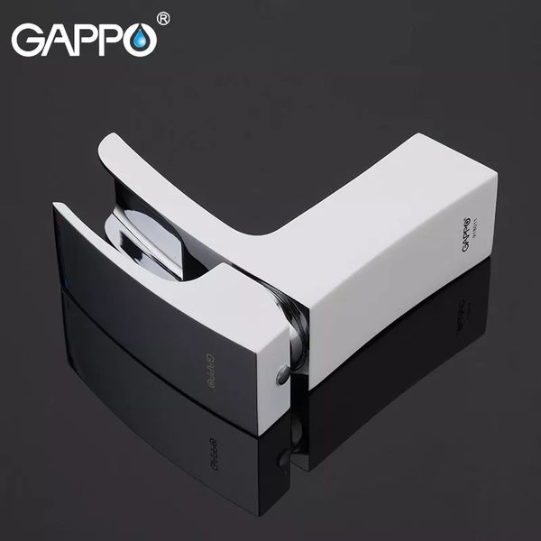 Змішувач для умивальника Gappo G1007-30 білий/хром G1007-30 фото