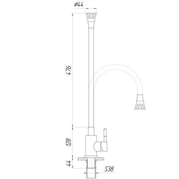 Змішувач для кухні Globus Lux Alpen SBT1-203SA-K15 000025228 фото