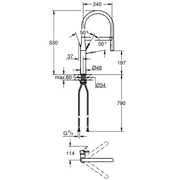 Змішувач для кухні Grohe Essence 30294000 30294000 фото