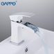 Змішувач для умивальника Gappo G1007-30 білий/хром G1007-30 фото 2