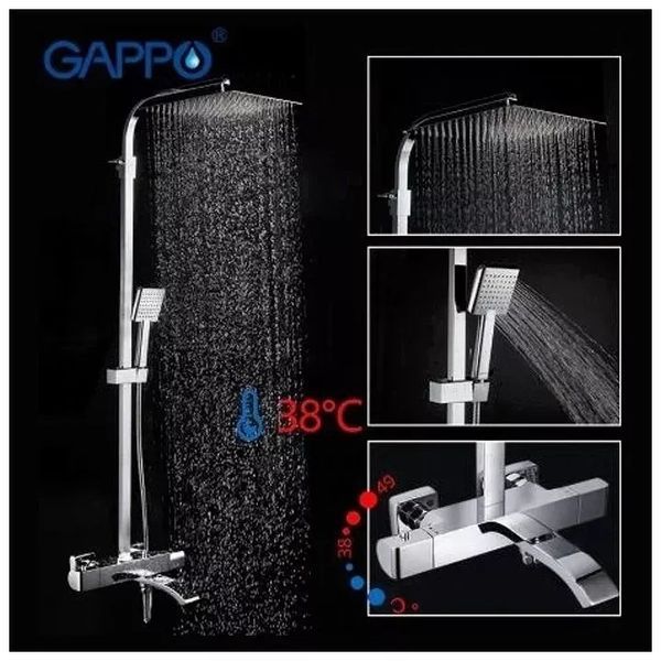 Душевая система с термостатом Gappo G2407-40 хром G2407-40 фото