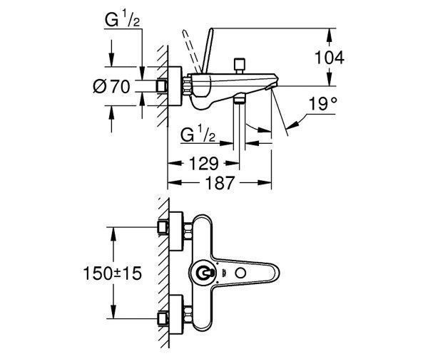 Смеситель для ванны Grohe Eurodisc Joy 23431LS0 23431LS0 фото