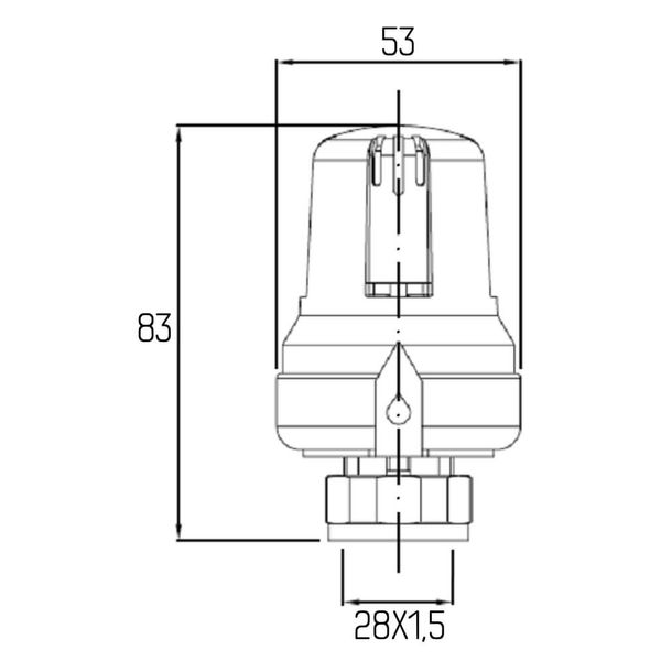 Термоголовка Icma №986 M28х1,5 0÷28°C SD00008813 фото