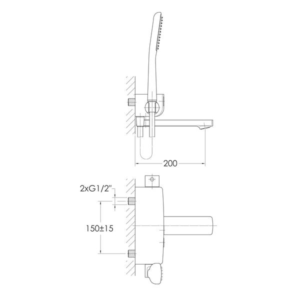 Термостат для ванни Imprese Smart Click ZMK101901040 071642 фото