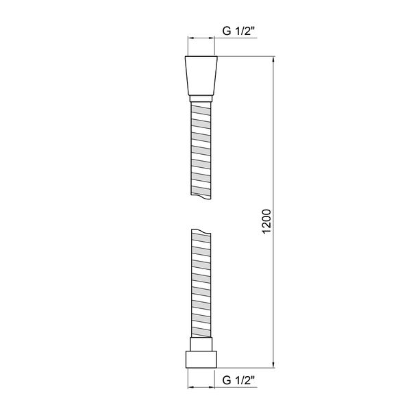 Шланг для душа Qtap Hadice 0052 1,20 м SD00032698 фото