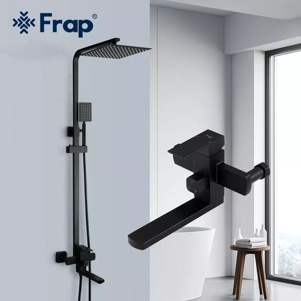 Душевая система Frap F24802-6 черная F24802-6 фото