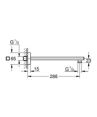 Кронштейн душевой Grohe Rainshower 27709000 27709000 фото