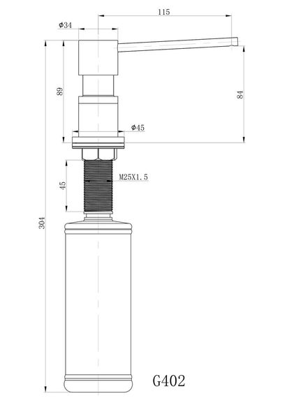 Дозатор для миючого засобу Gappo G402-5 сатин G402-5 фото