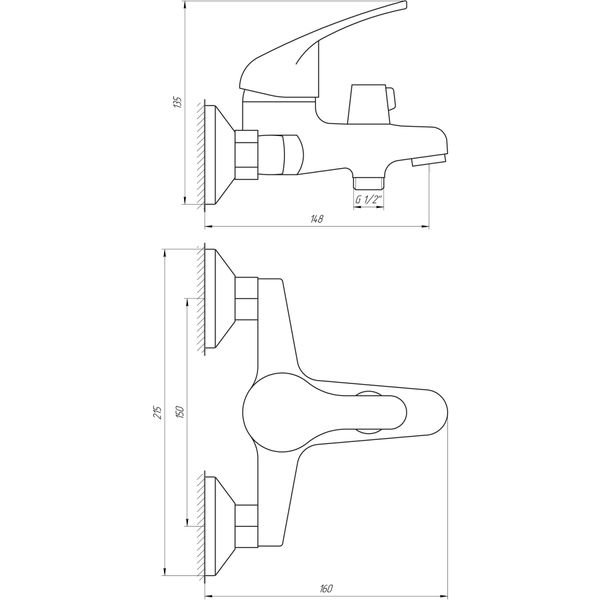 Змішувач для ванни Globus Lux Solly GLSO-0102N 000014080 фото