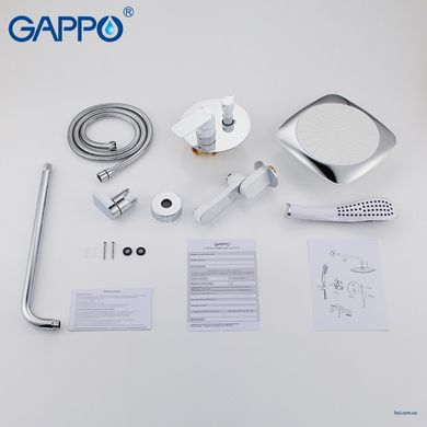 G7148-8 Душевой комплект встроенный белый/хром Gappo Noar 1/3