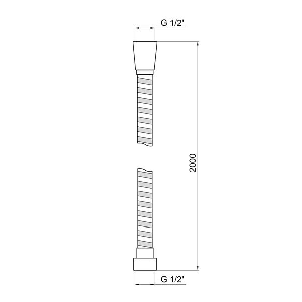 Шланг для душа Qtap Hadice 0052 2,00 м SD00032700 фото