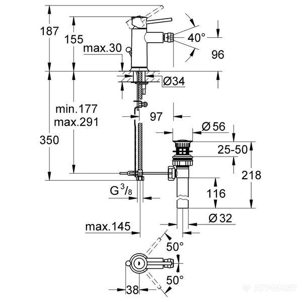 Смеситель для биде Grohe BauClassic 32864000 32864000 фото