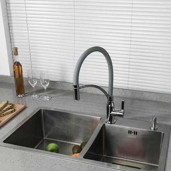 Смеситель для кухни Frap F4552 с гибким изливом хром F4552 фото