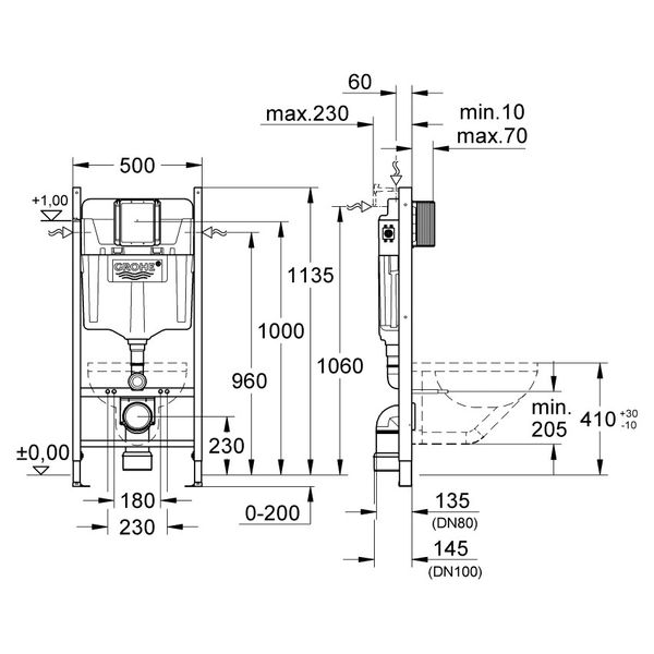 Інсталяція для унітазу Grohe Rapid SL 38840000 38840000 фото