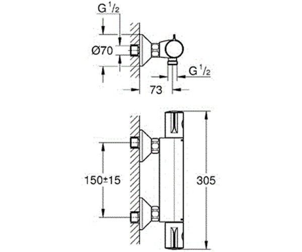 Термостат для душу Grohe Grohtherm 800 34558000 34558000 фото