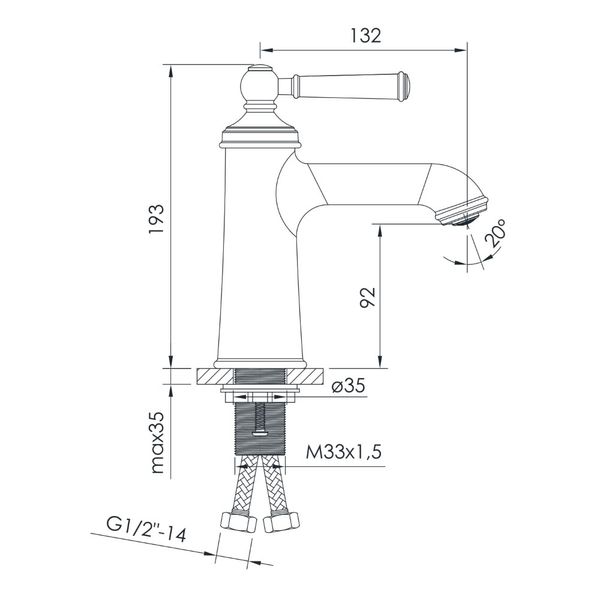 Смеситель для раковины Imprese Hydrant ZMK031806010 060059 фото