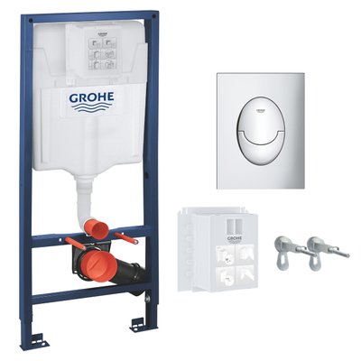 Инсталляция для унитаза Grohe Rapid SL (кнопка Skate Air S хром) 39503000 39503000 фото