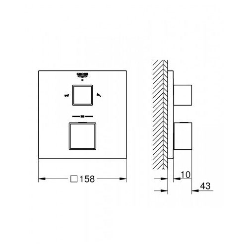 Термостат прихованого монтажу Grohe Grohtherm Cube 24155000 24155000 фото