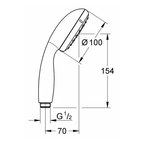 Ручной душ Grohe New Tempesta 100 26161001 2 режима 26161001 фото