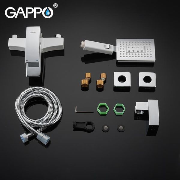 Смеситель для ванны Gappo G3007-7 белый/хром G3007-7 фото