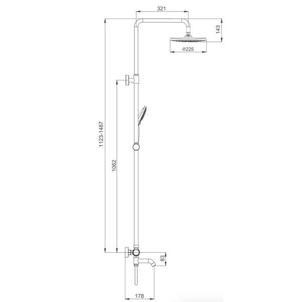 Душова система з термостатом Gappo G2490 хром G2490 фото