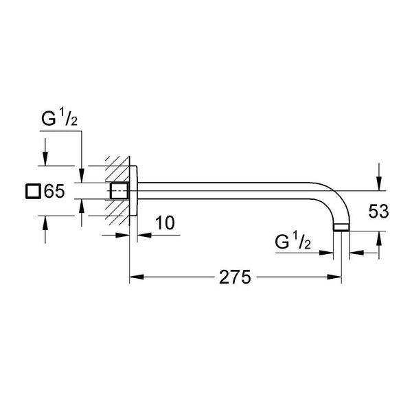 Кронштейн душевой Grohe Rainshower 27488000 27488000 фото