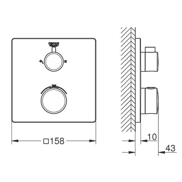 Термостат скрытого монтажа Grohe Grohtherm 24079000 24079000 фото