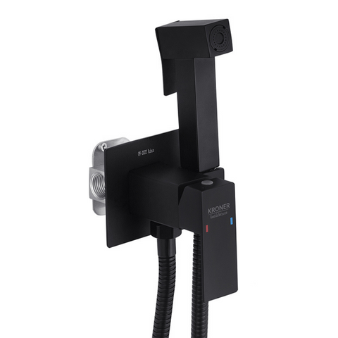 Смеситель с гигиеническим душем Kroner KRP Edelstahl Kubus - SCH053 CV029969 фото