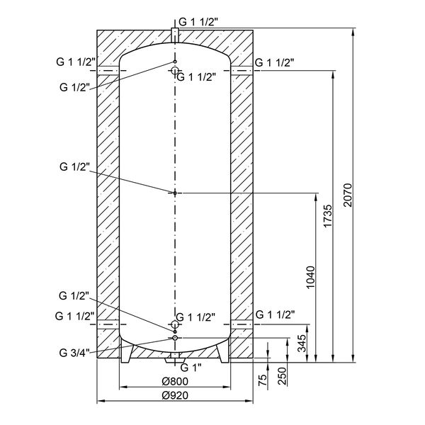 Теплоаккумулятор Thermo Alliance TA-ТАМ-00 300 с изоляцией 60 мм SD00047694 фото