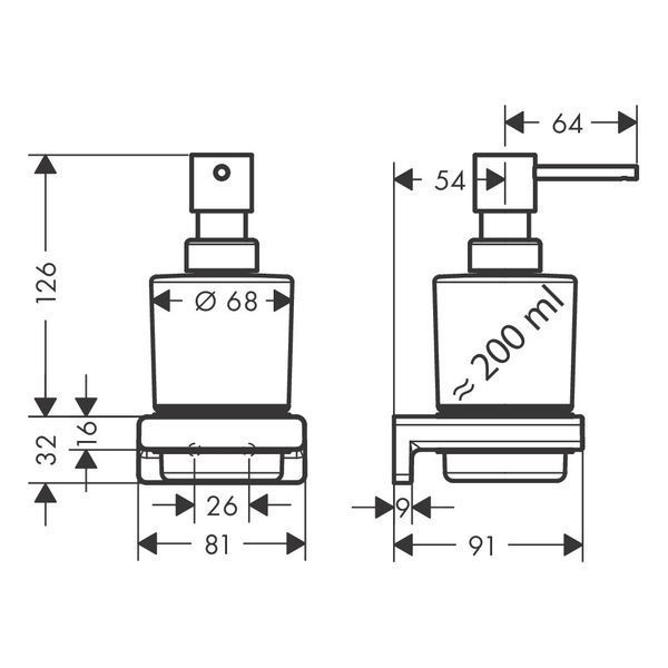 Дозатор жидкого мыла Hansgrohe AddStoris 41745670 черный 41745670 фото