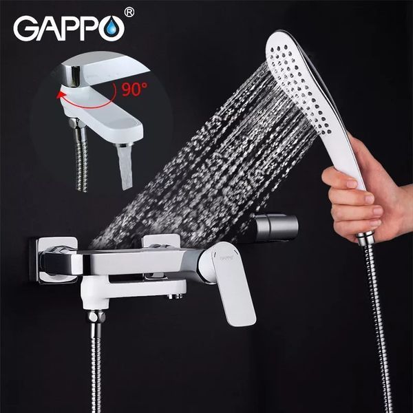 Змішувач для ванни Gappo G3248 білий/хром G3248 фото