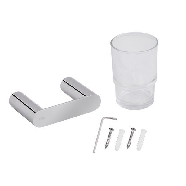 Склянка з тримачем Qtap Scorpio Chrome SD00042765 фото