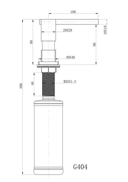 Дозатор для моющего средства Gappo G404-1 черный G404-1 фото