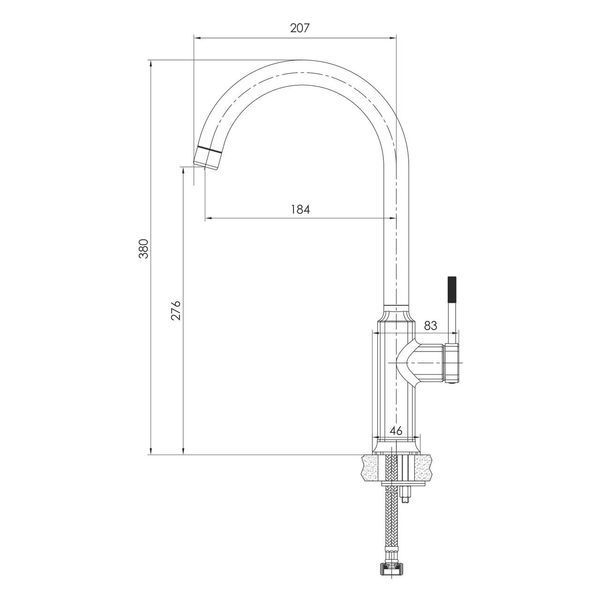 Смеситель для кухни Imprese Brenta никель ZMK081906150 074815 фото