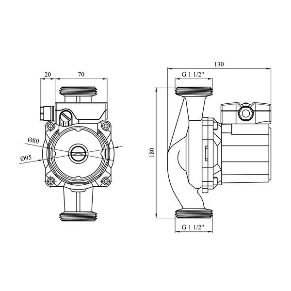 Насос циркуляционный Forwater Wilo WRS 25/6-180 CV016499 фото