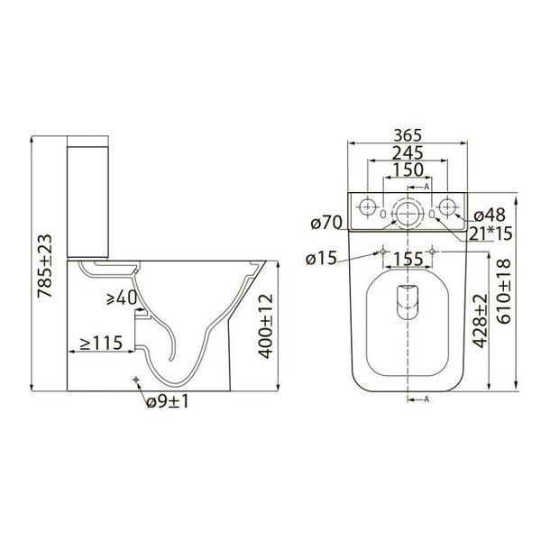 Унитаз напольный Volle Leon Rimless slim slow-closing 13-11-059 13-11-059 фото
