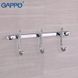 Вешалка для полотенец Gappo G201-3 на 3 крючка хром G201-3 фото 2